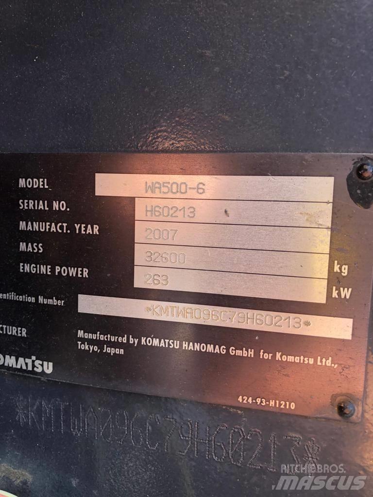 Komatsu WA500-6 Wheel loaders