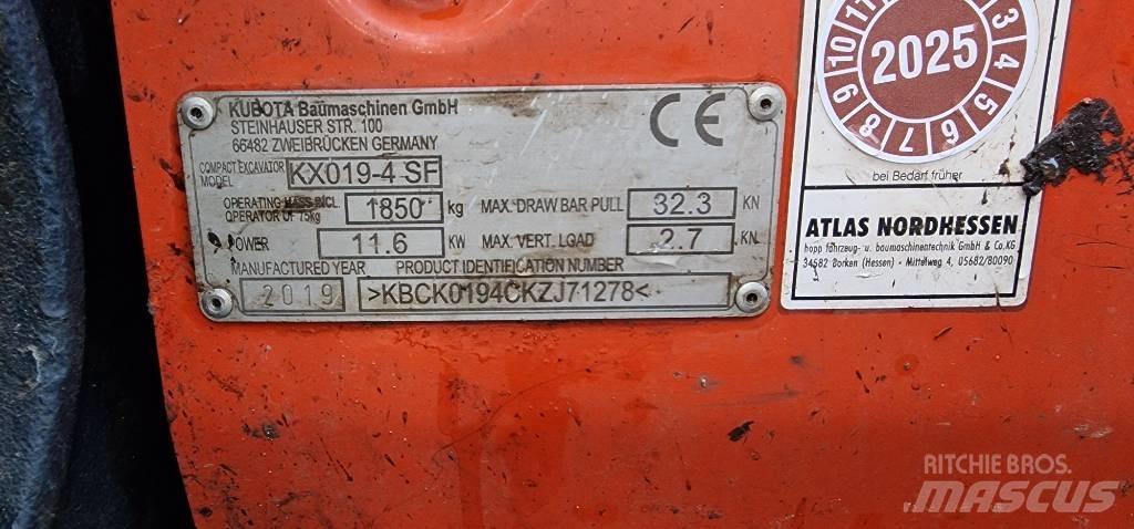 Kubota KX 019-4 Mini excavators < 7t (Mini diggers)