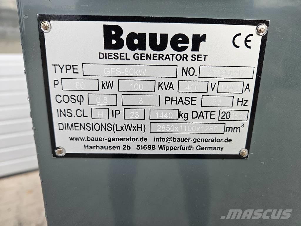 Bauer GFS-80Kw Diesel Generators