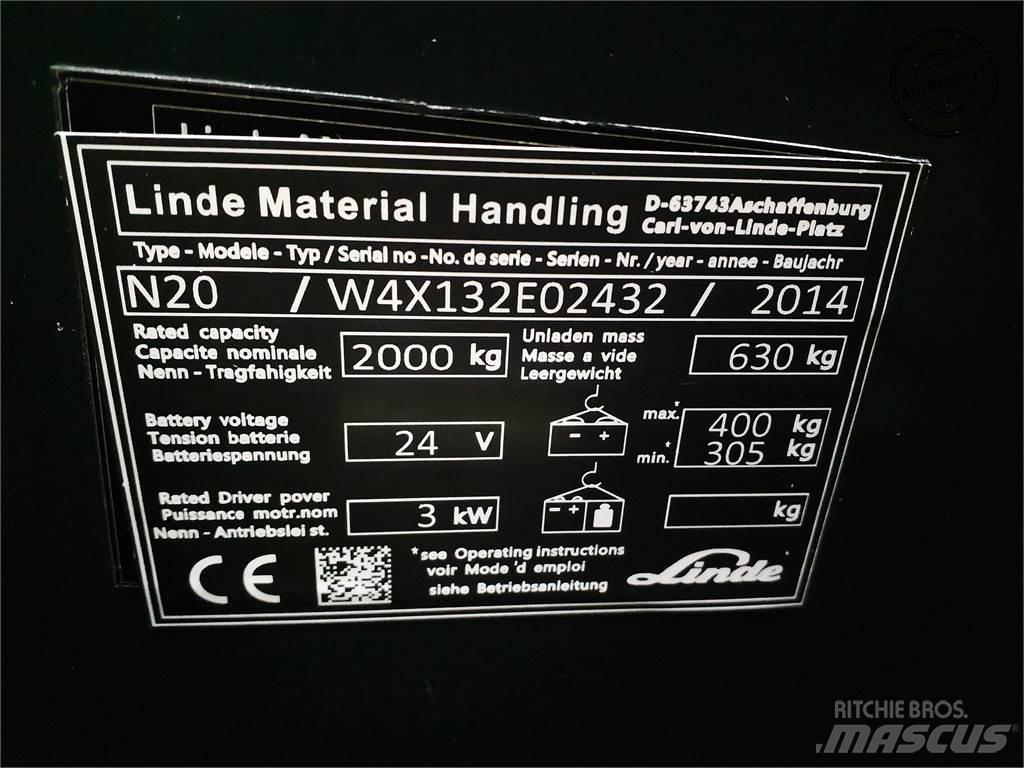 Linde N20-lang Low lift order picker
