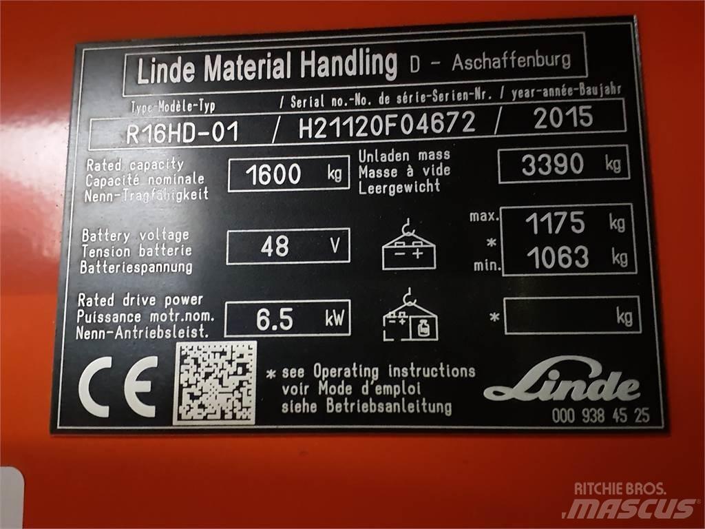 Linde R16HD Reach truck