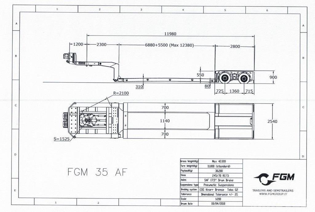 FGM 35 Flatbed/Dropside semi-trailers