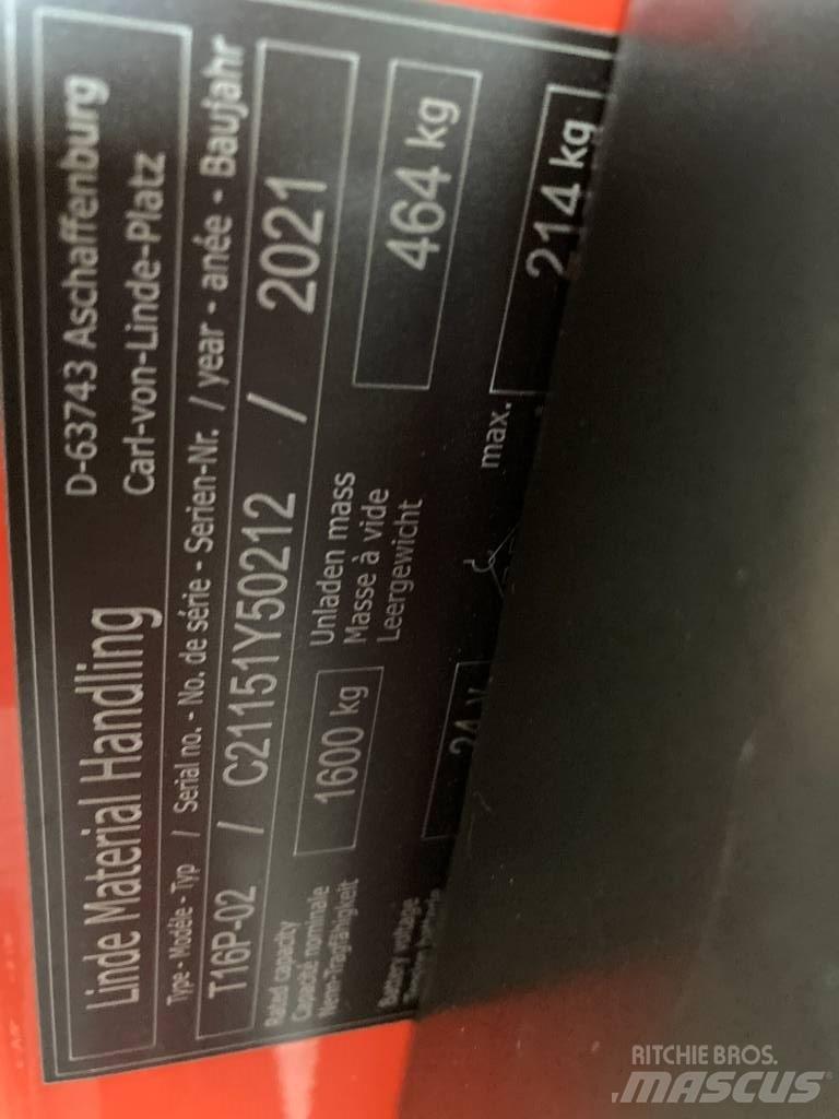 Linde T16P/1151-02 Low lift with platform