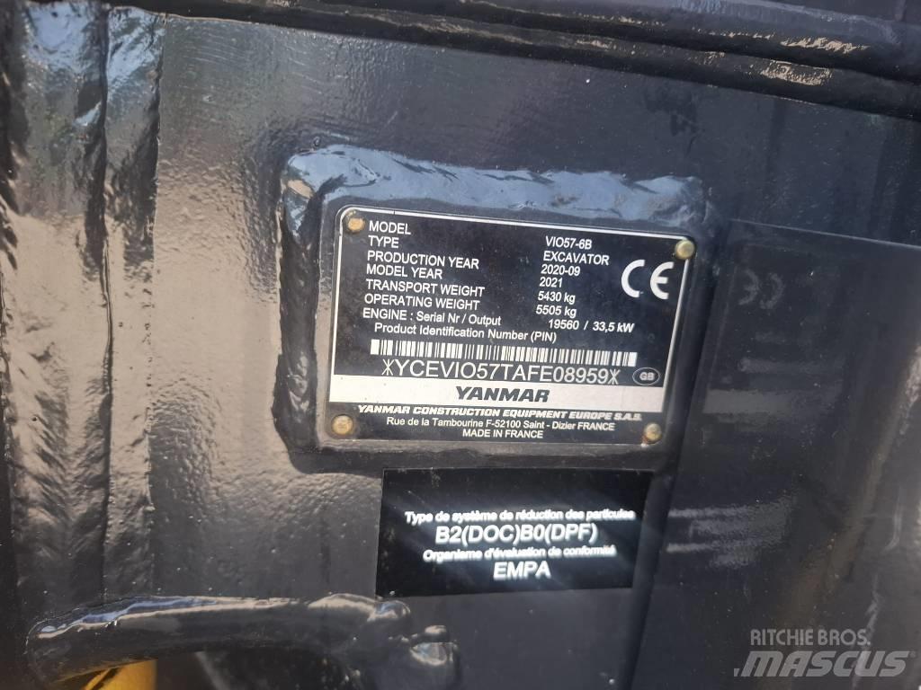 Yanmar vio 57-6B Mini excavators < 7t (Mini diggers)