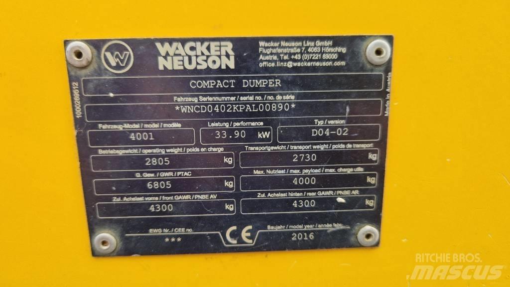 Wacker Neuson 4001 Site dumpers
