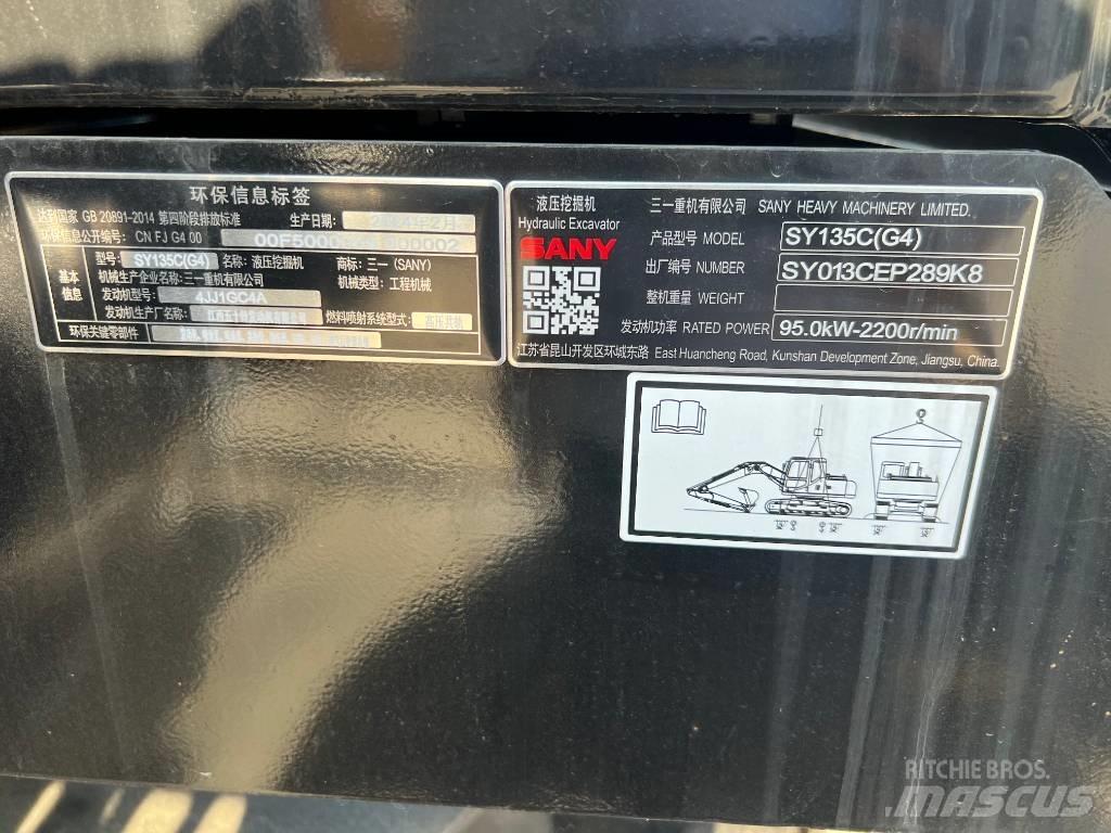 Sany SY 135 C Crawler excavators