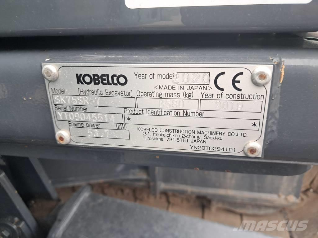 Kobelco SK75SR-7 Mini excavators  7t - 12t