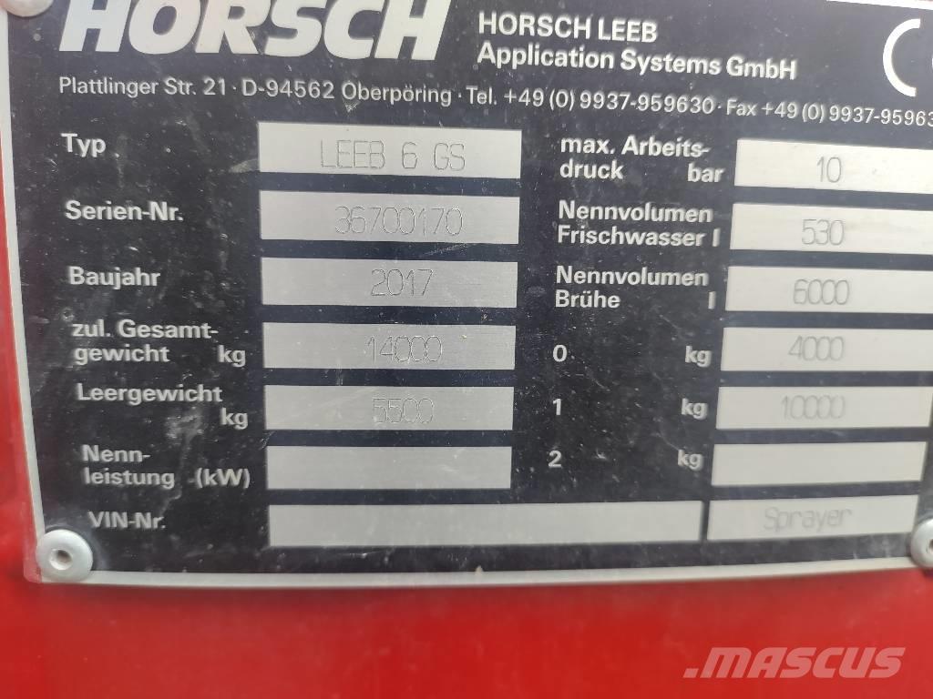 Horsch Leeb 6 GS Trailed sprayers