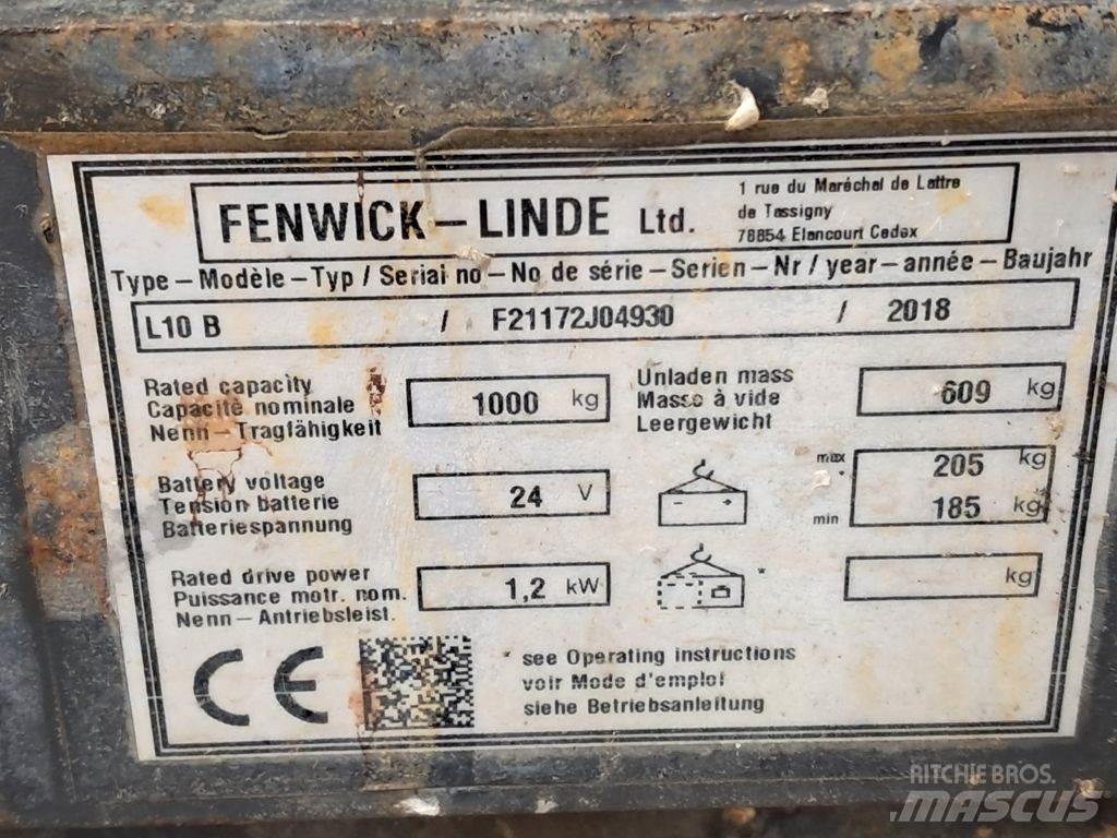 Linde L10B Pedestrian stacker