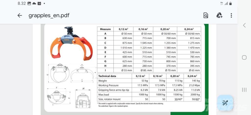 Farma koura 0,16 Grapples