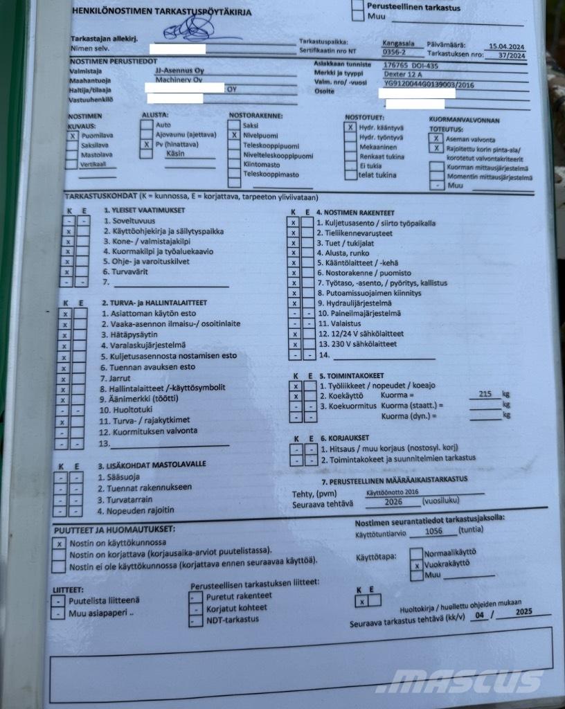 Dexter 12 A Trailer mounted platforms