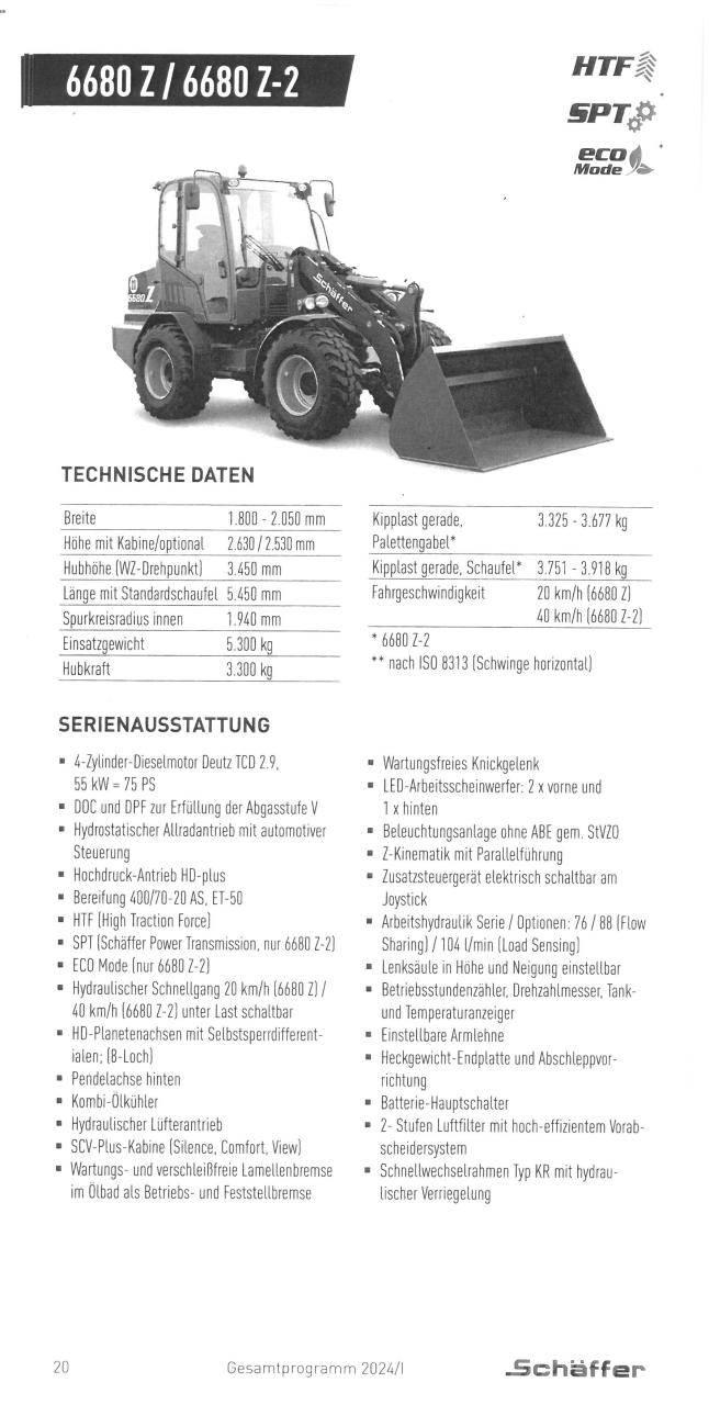 Schäffer 6680 Z Mini loaders