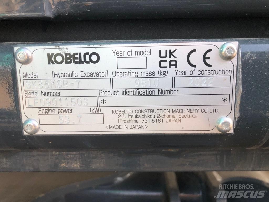 Kobelco SK85MSR-7 Mini excavators  7t - 12t
