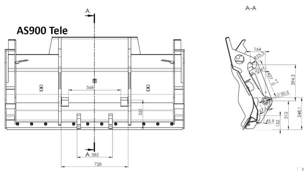 Mecalac 0.65m3 4in1 Buckets