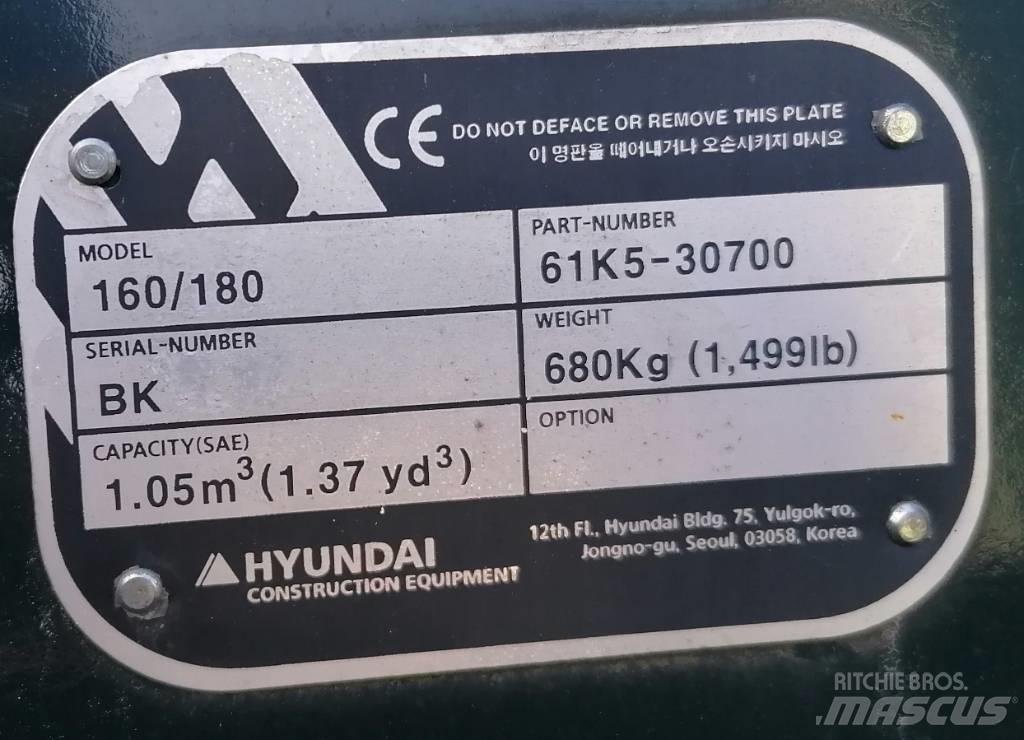 Hyundai 1.05m3_HX180 Buckets