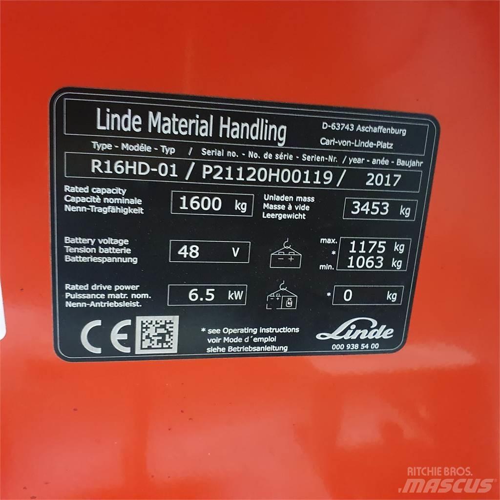 Linde R16HD Reach truck