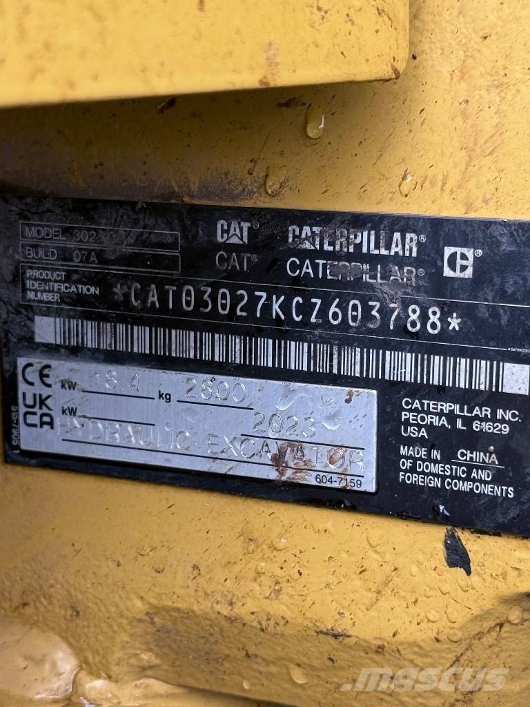 CAT 302.7 CR Mini excavators < 7t (Mini diggers)