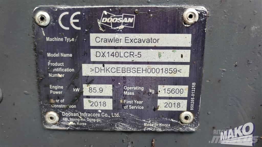 Doosan DX 140 LCR Crawler excavators