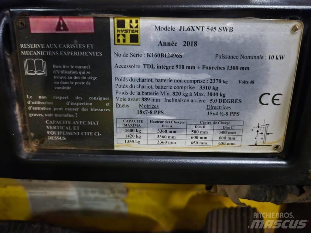 Hyster J 1.6 XNT Electric forklift trucks