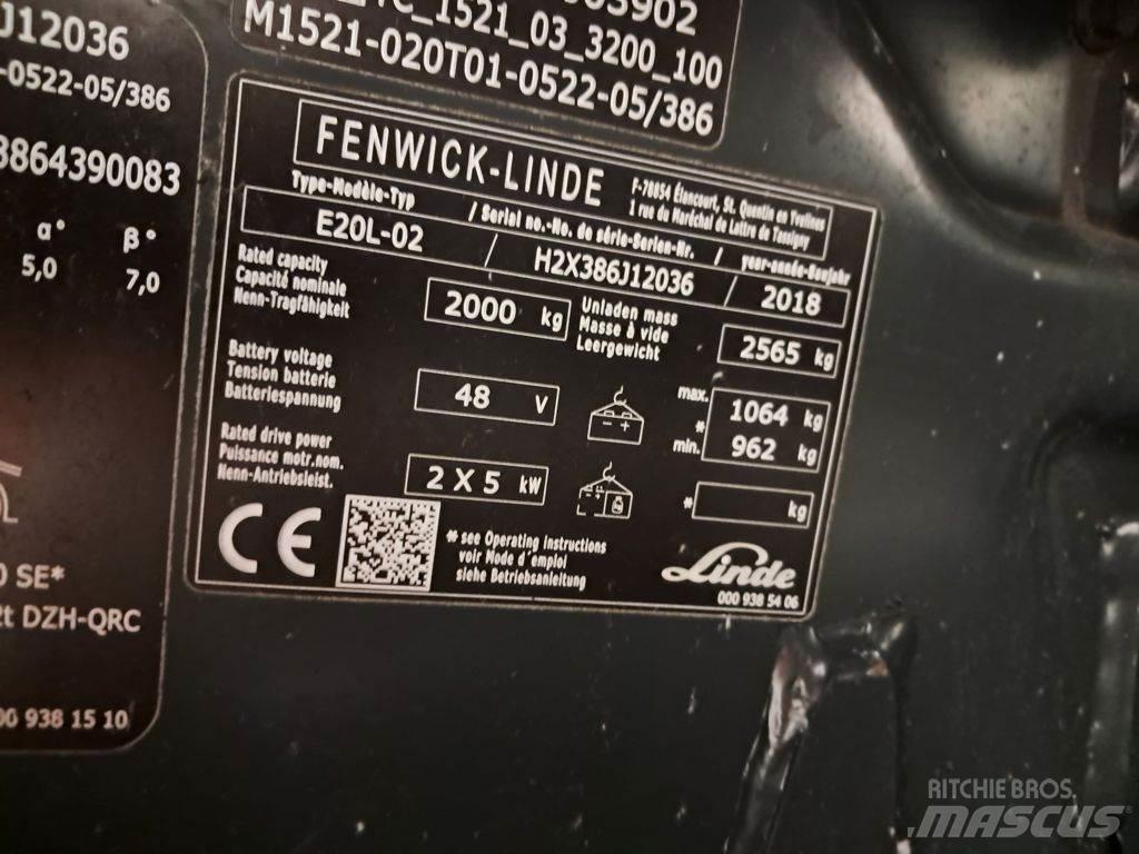 Linde E20L-02 Electric forklift trucks