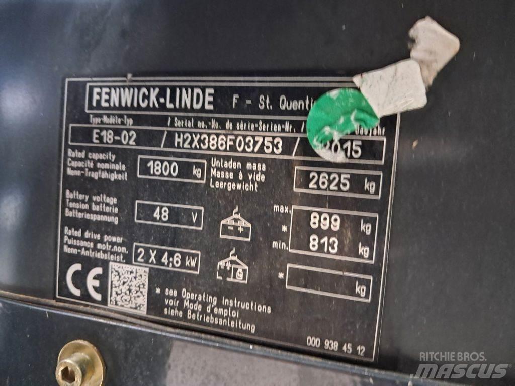 Linde E18-02 Electric forklift trucks