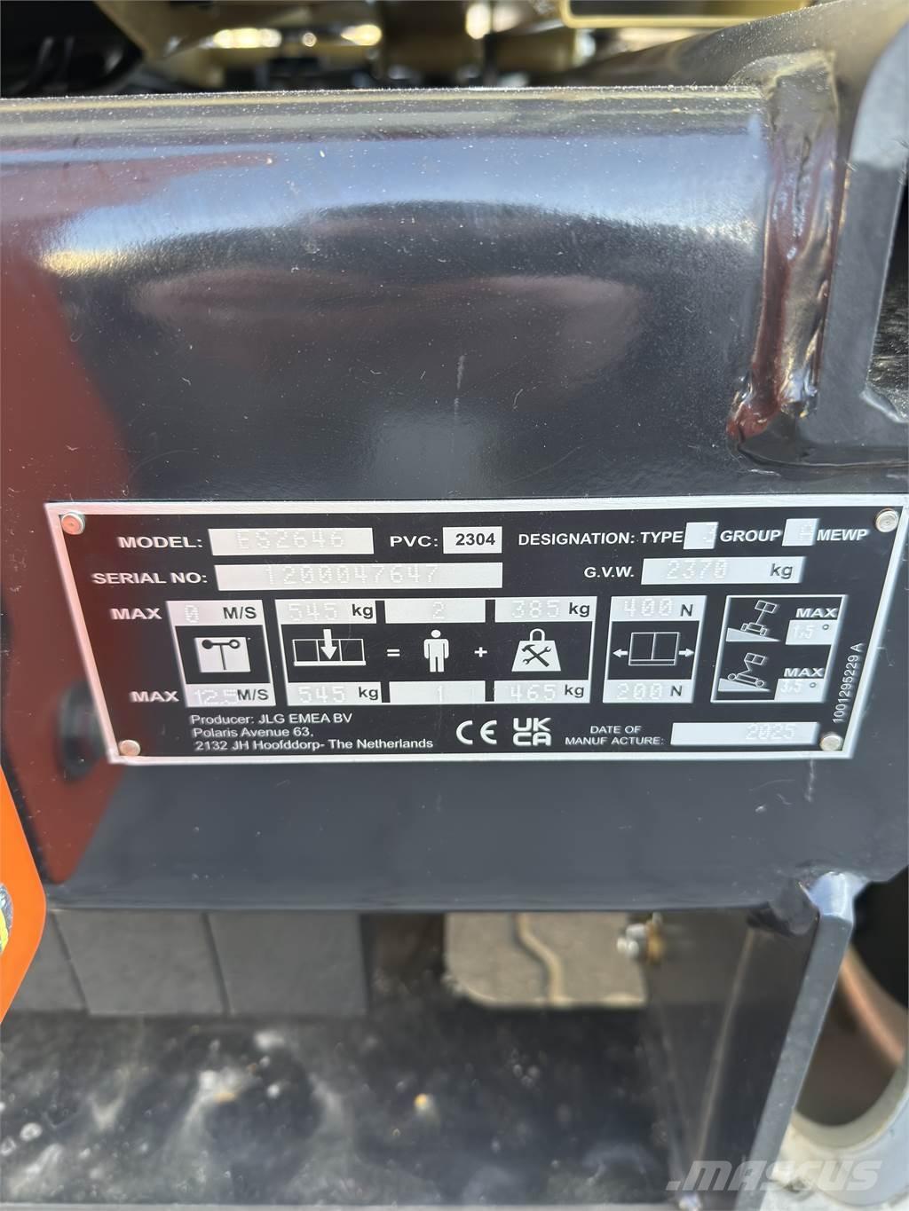 JLG ES2646 Scissor lifts