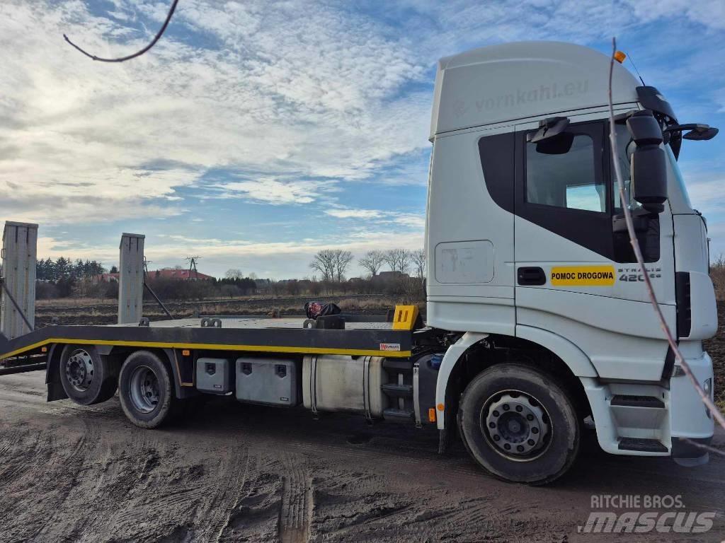 Iveco Stralis 420 Beavertail Flatbed / winch trucks
