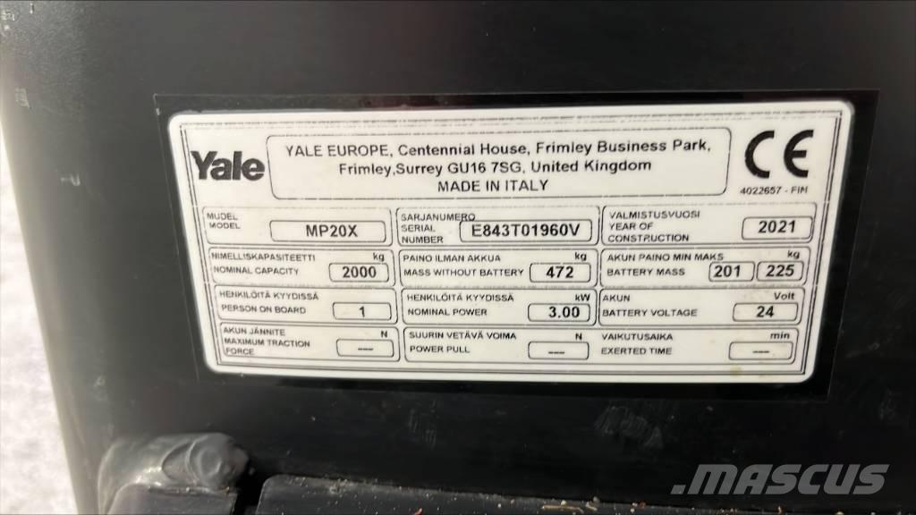Yale MP 20 X Low lift with platform