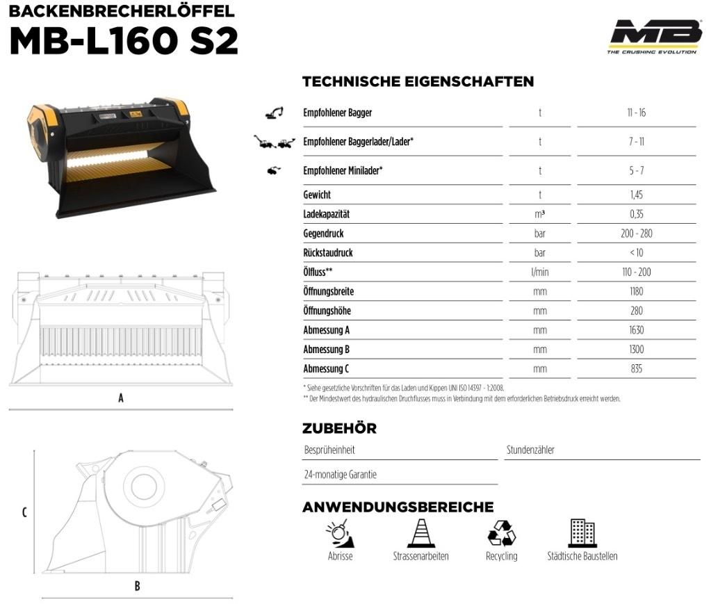 MB Crusher L 160 S2 Hammers / Breakers