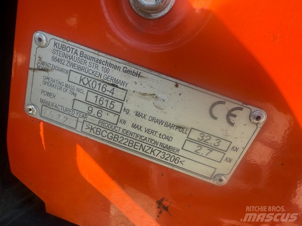 Kubota KX 016-4 Mini excavators < 7t (Mini diggers)