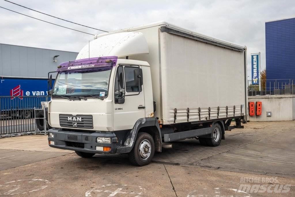 MAN LE 180 Curtain sider trucks