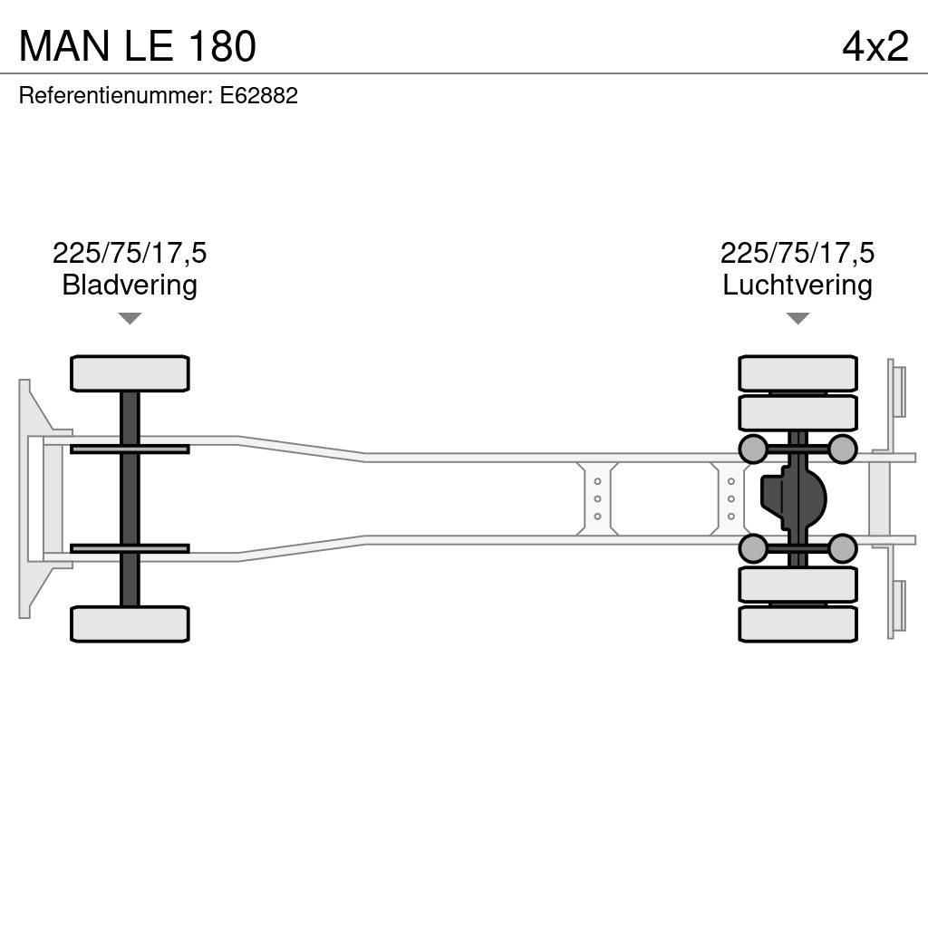 MAN LE 180 Curtain sider trucks