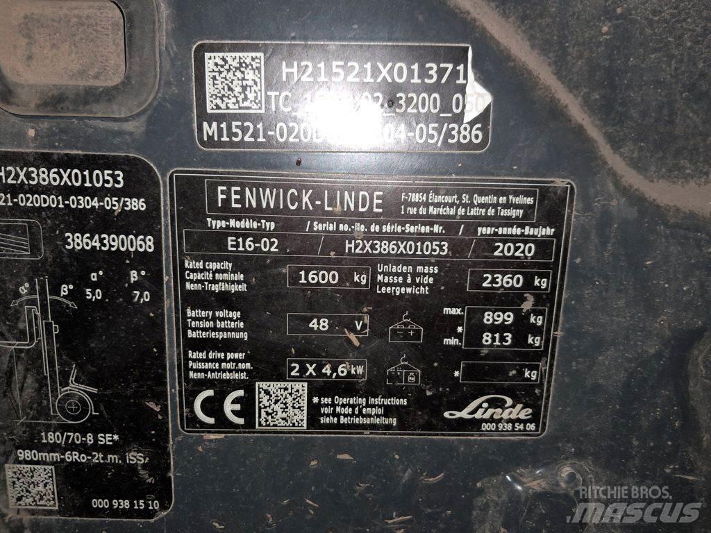 Linde E16-02 Electric forklift trucks
