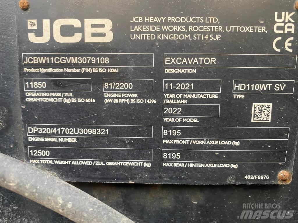 JCB 110 W Wheeled excavators