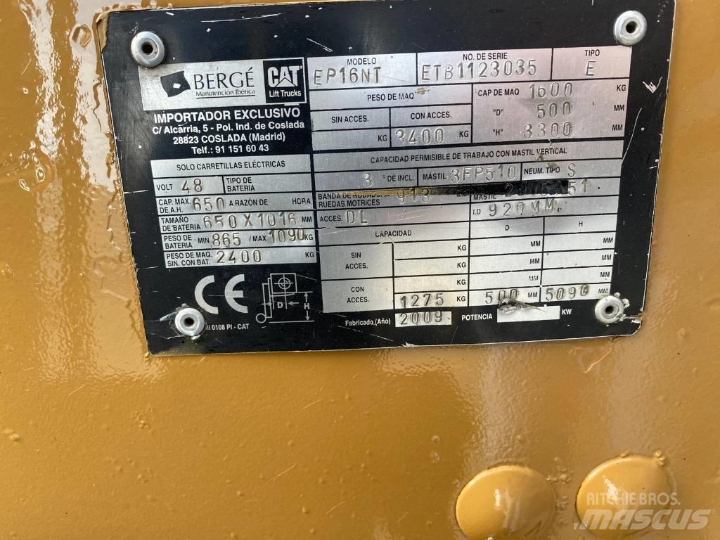CAT EP 16 NT Electric forklift trucks