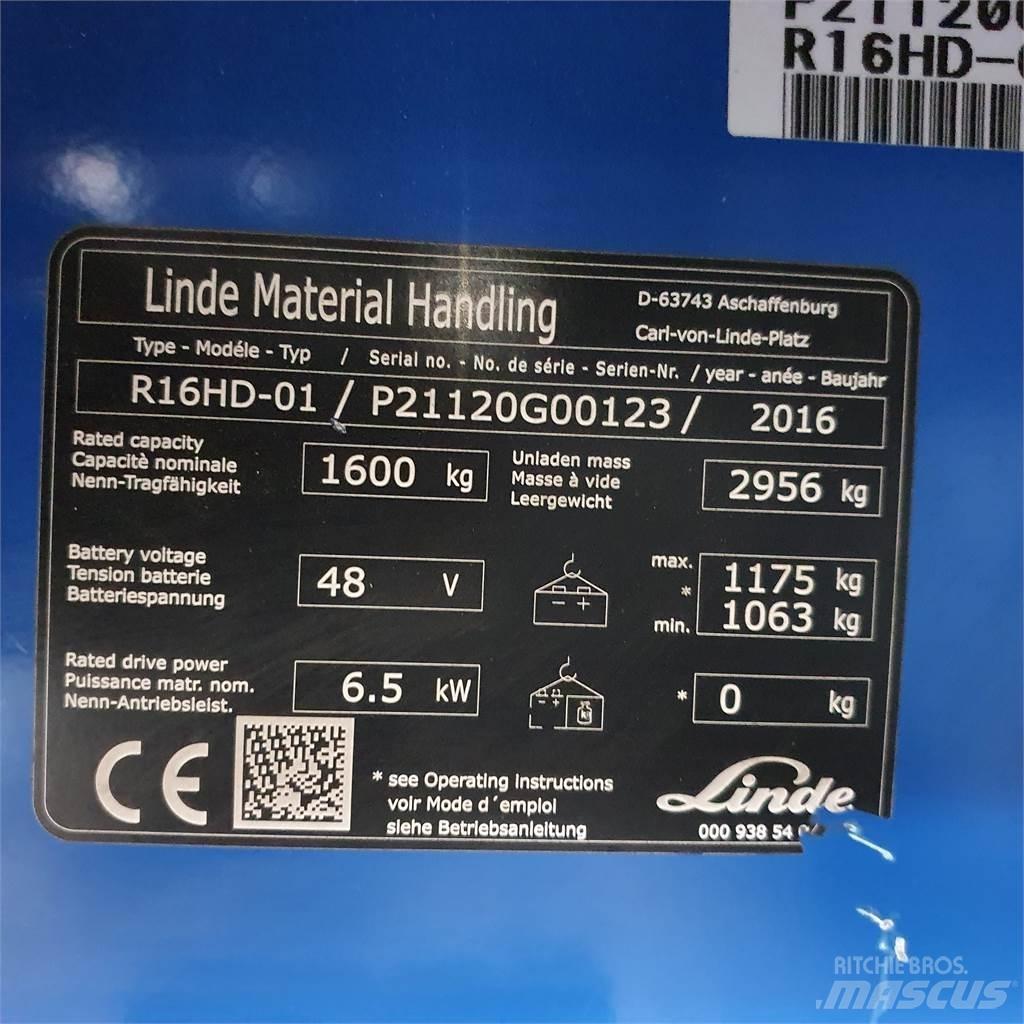 Linde R16HD Reach truck