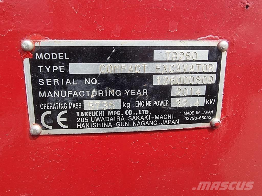 Takeuchi TB 260 Mini excavators < 7t (Mini diggers)