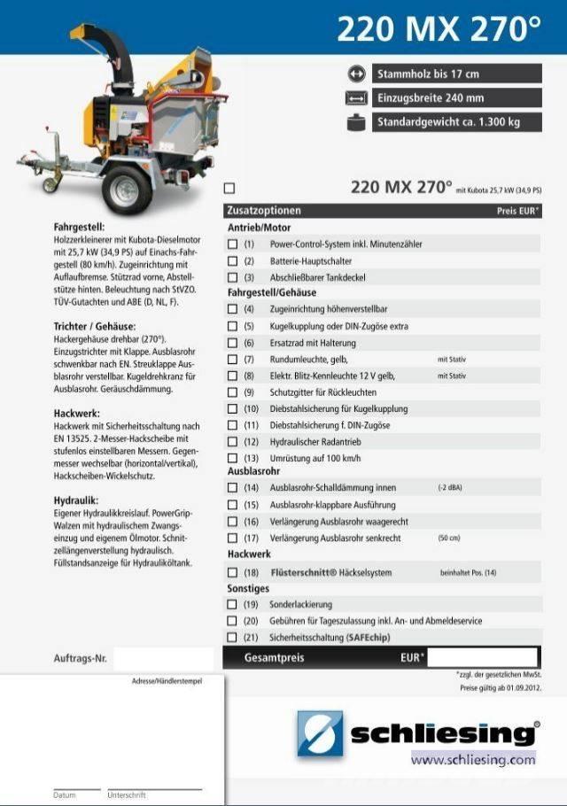 Schliesing 220 MX Wood chippers