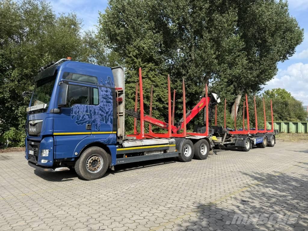MAN TGX 33.500 Forest machine transport trucks
