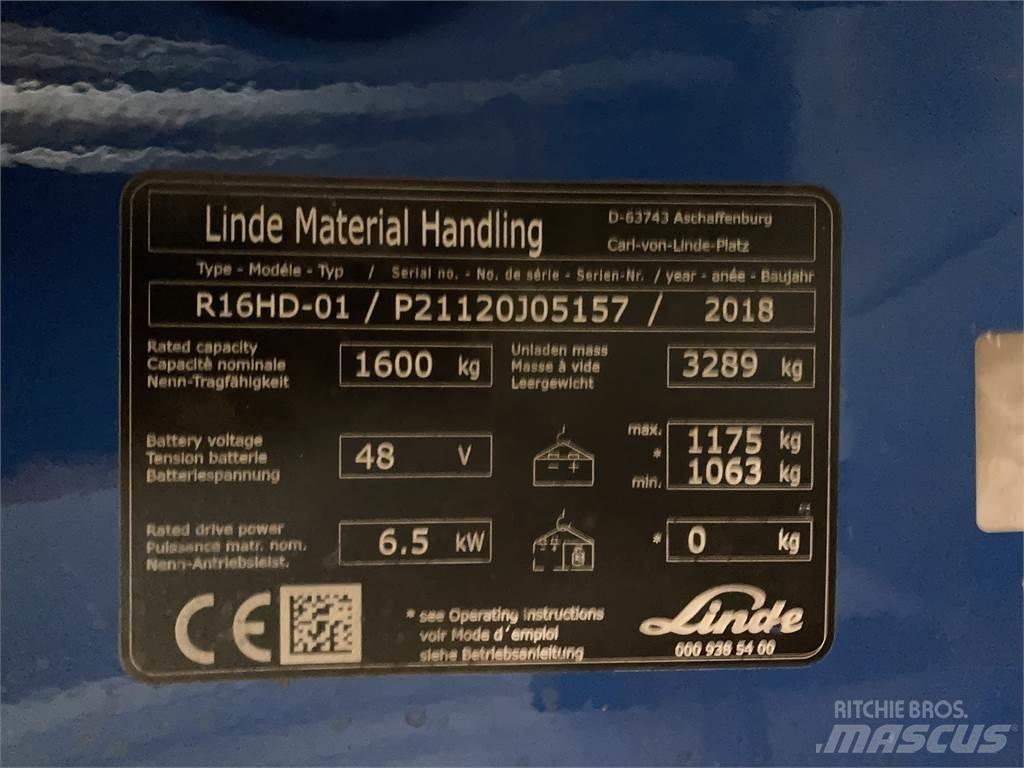 Linde R16HD Reach truck