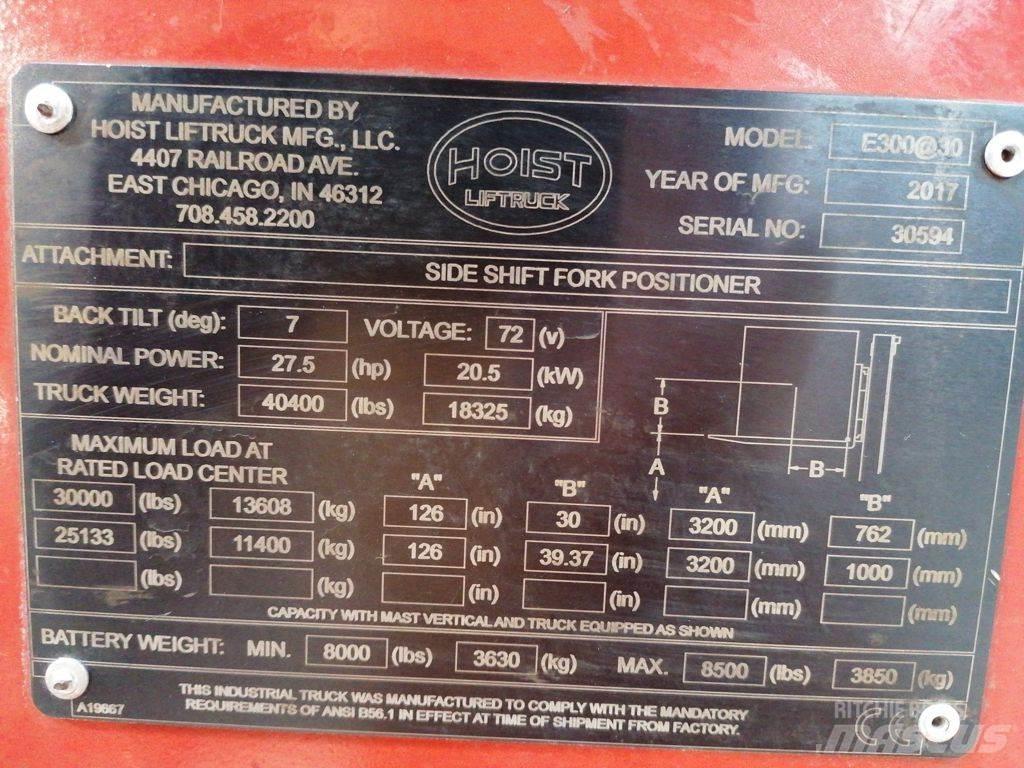 Hoist E300 Electric forklift trucks