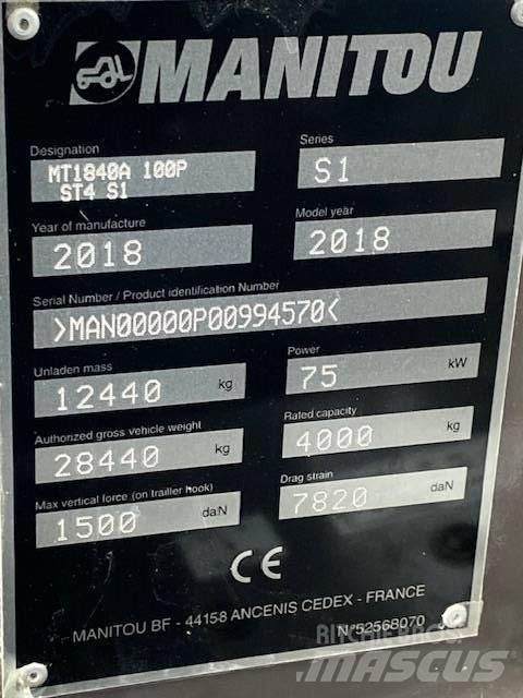 Manitou MT1840A Telescopic handlers