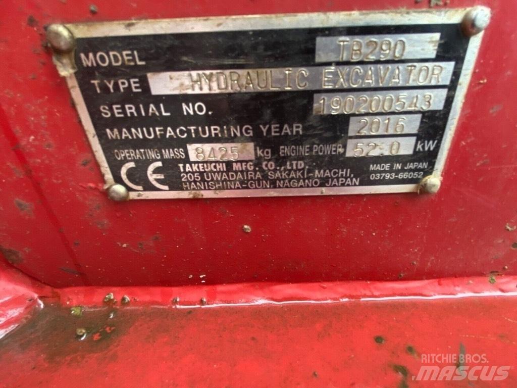 Takeuchi TB 290 Mini excavators  7t - 12t