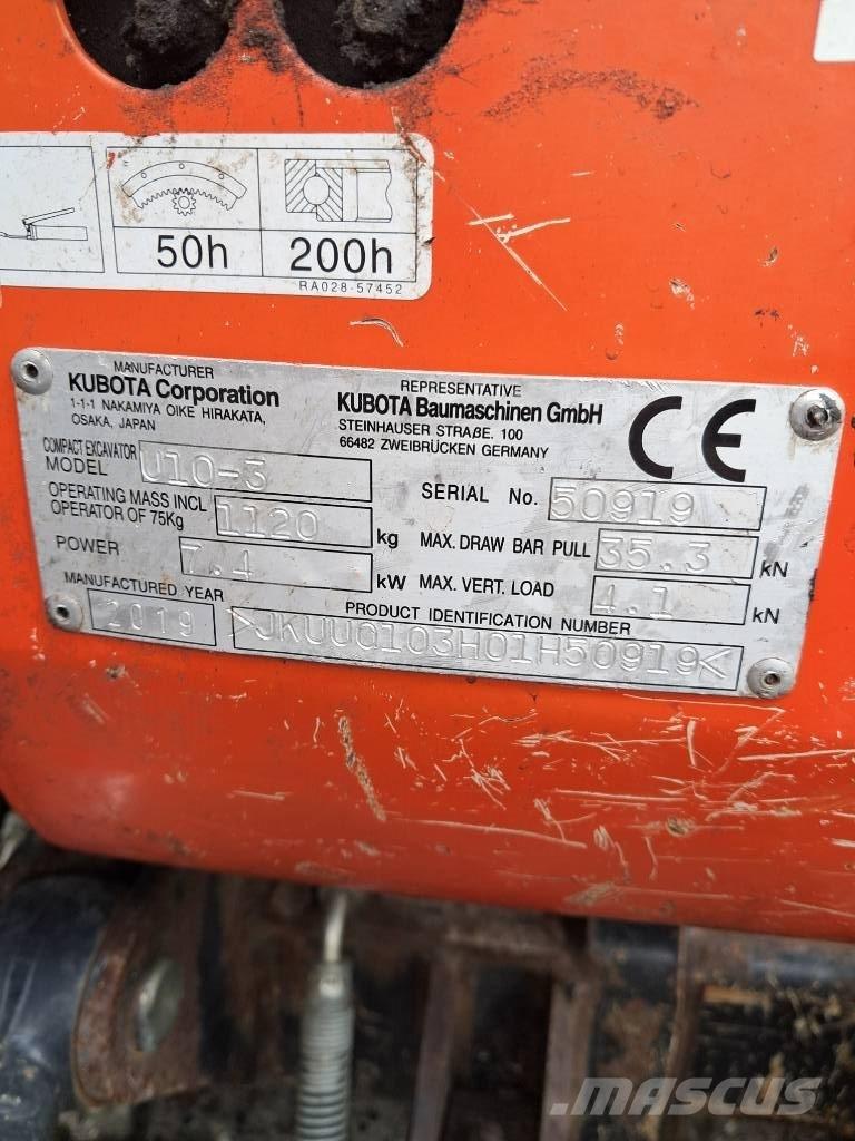 Kubota U 10-3 Mini excavators < 7t (Mini diggers)