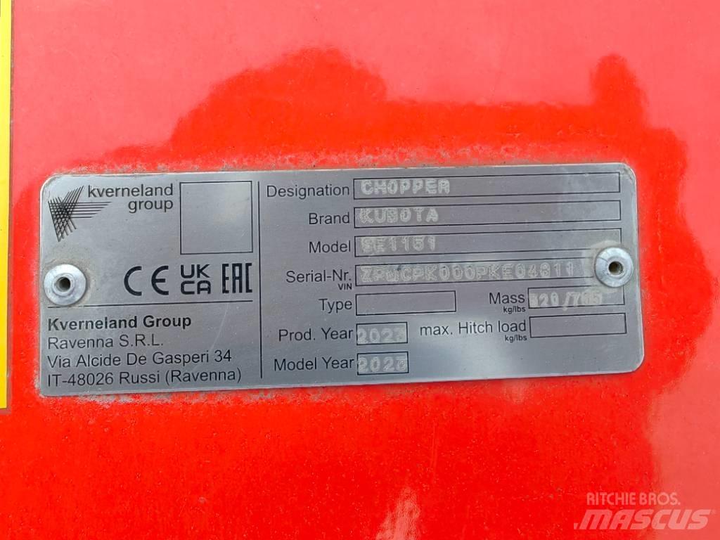 Kubota SE 1151UB Pasture mowers and toppers