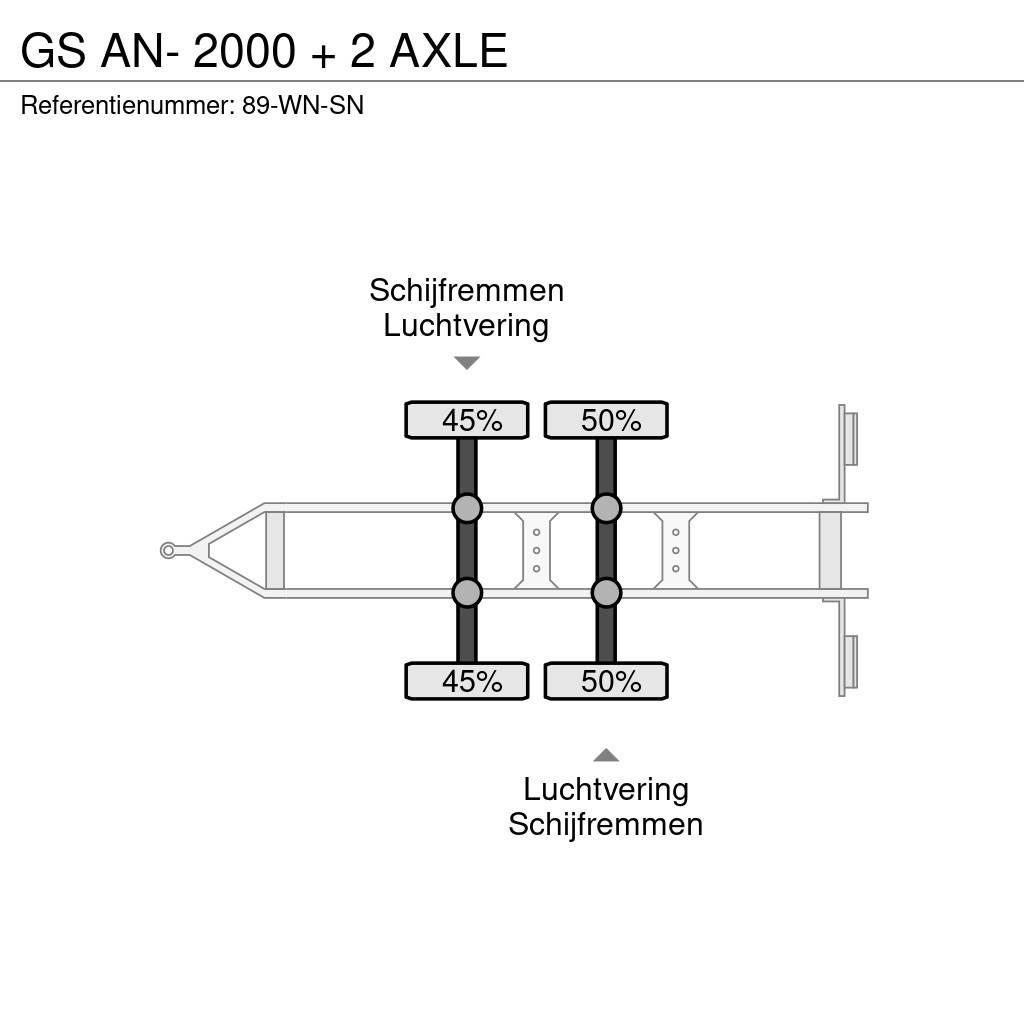 GS AN- 2000 + 2 AXLE Flatbed/Dropside trailers