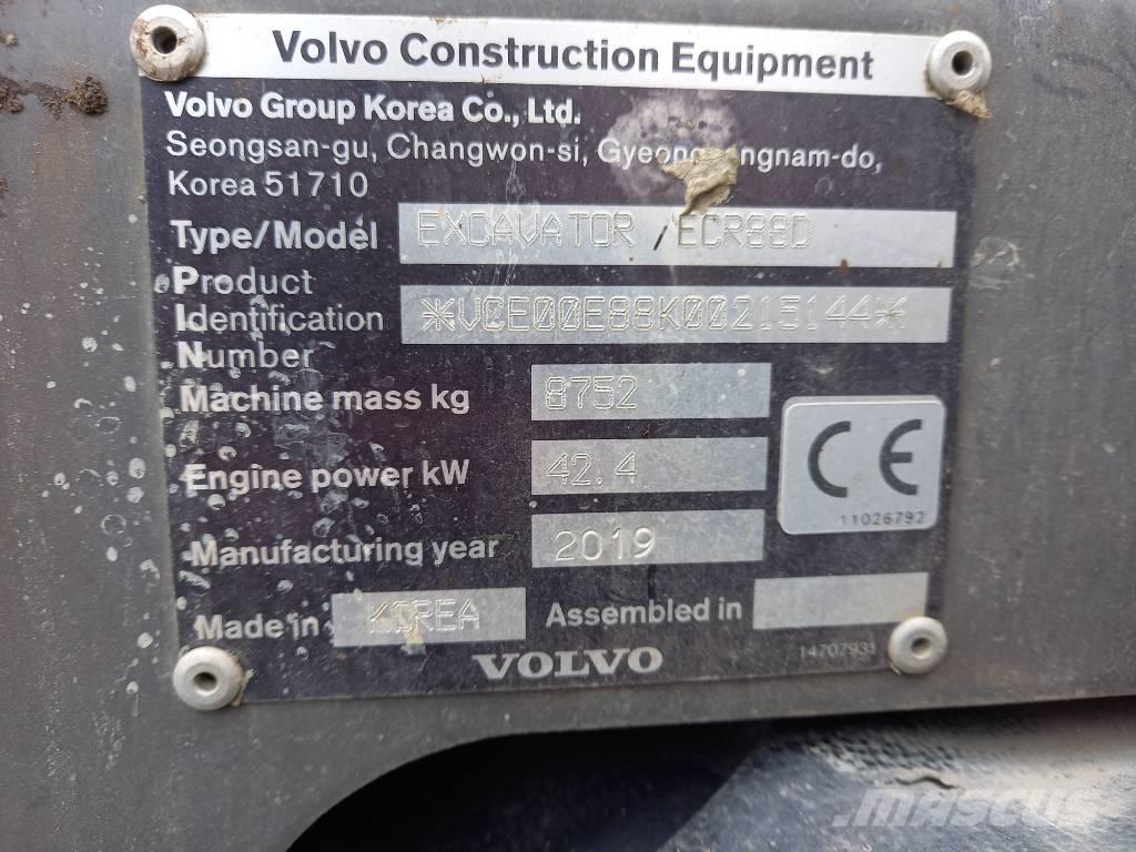 Volvo ECR 88 D Mini excavators  7t - 12t