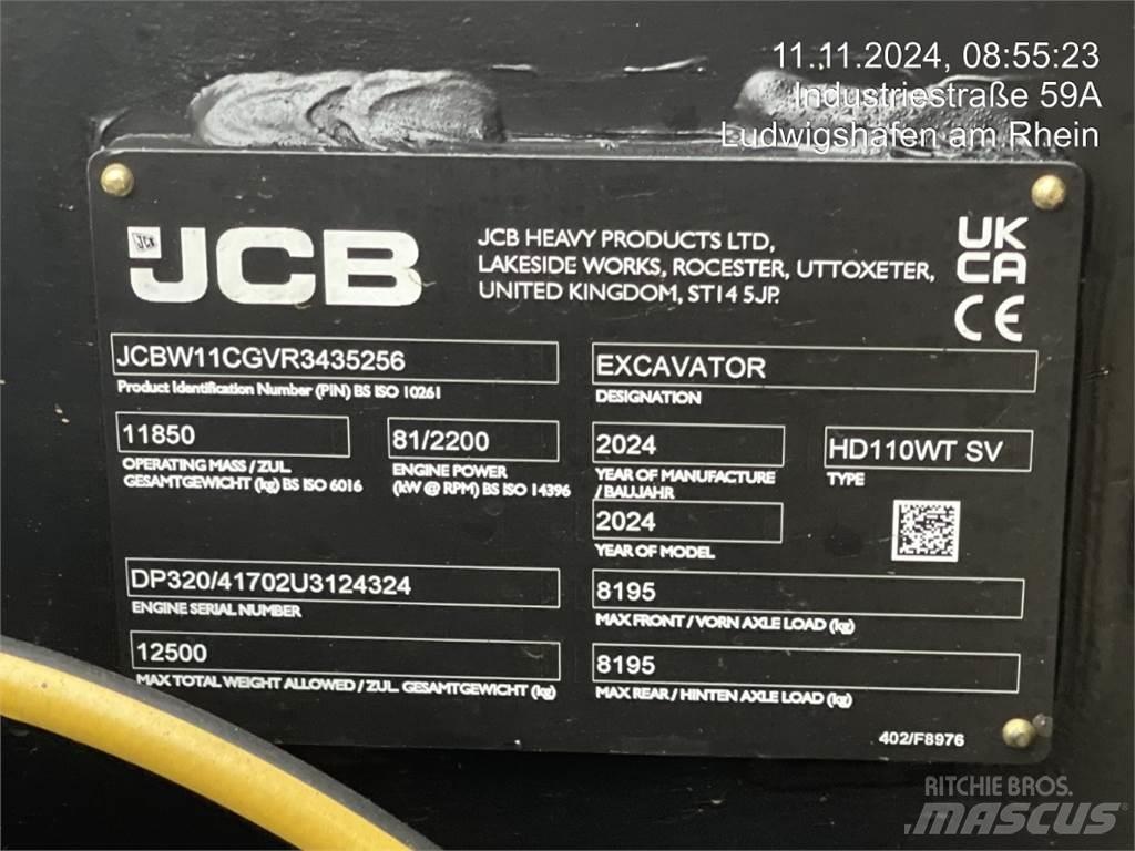 JCB HydraDig 110W Wheeled excavators