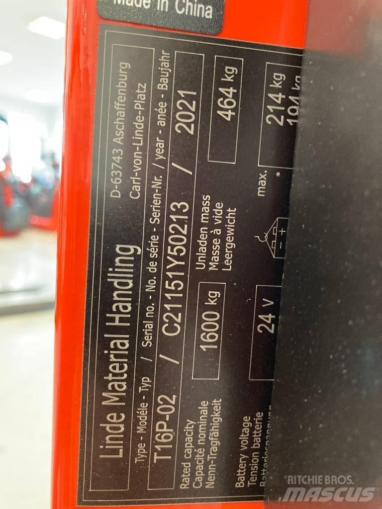 Linde T16P/1151-02 Low lift with platform