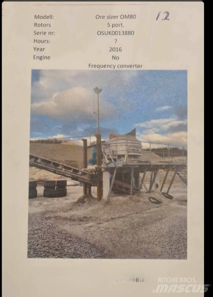  Ore sizer Om 80 Crushers